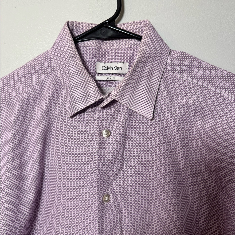 Men’s Calvin Klein Purple Button-Up Shirt